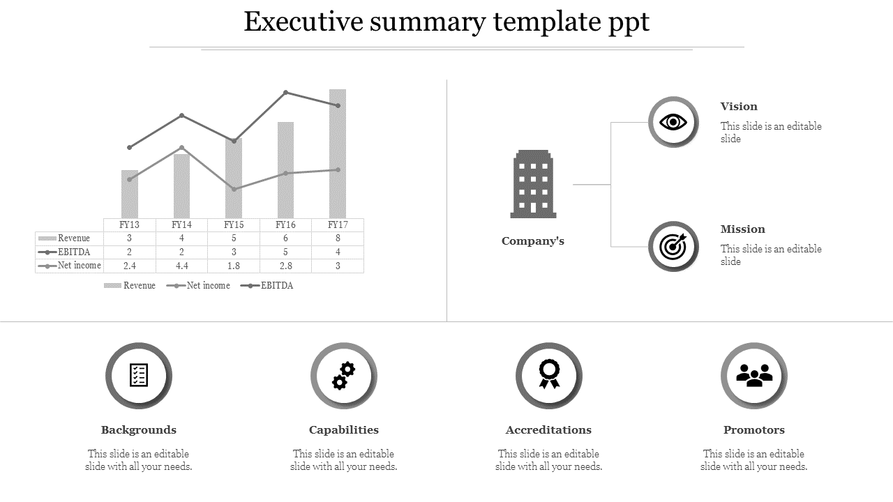 executive summary template ppt-Gray